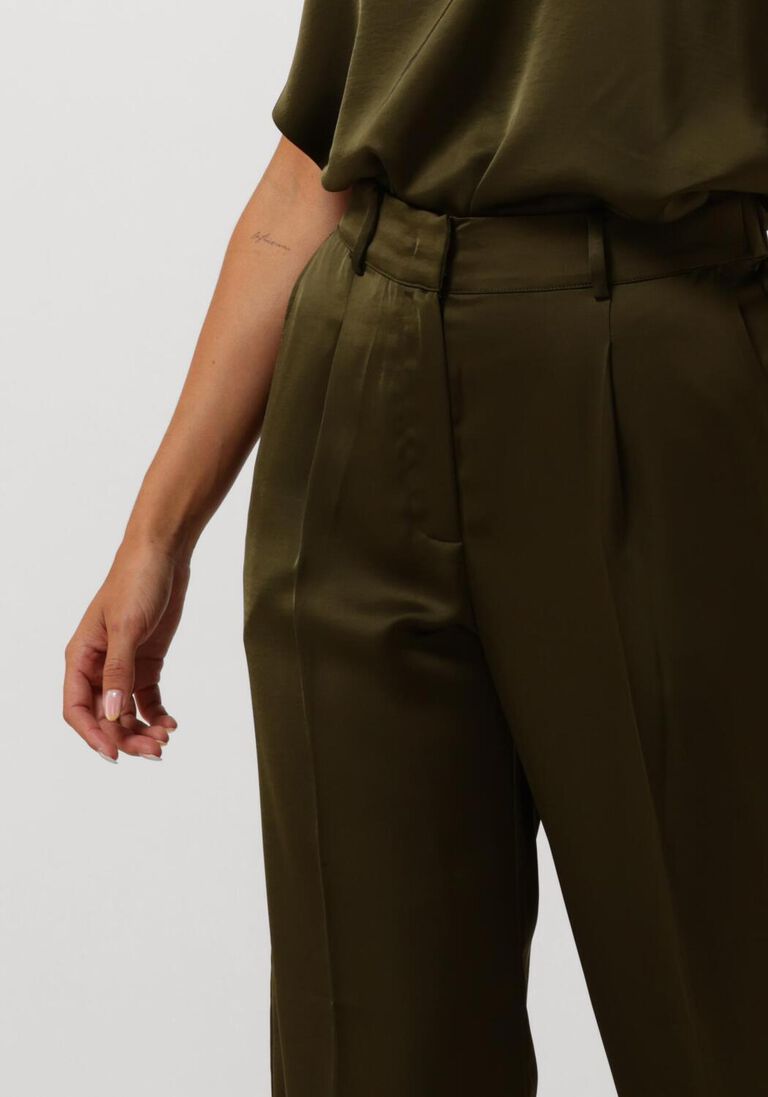 donkergroene dante6 pantalon zijden broek