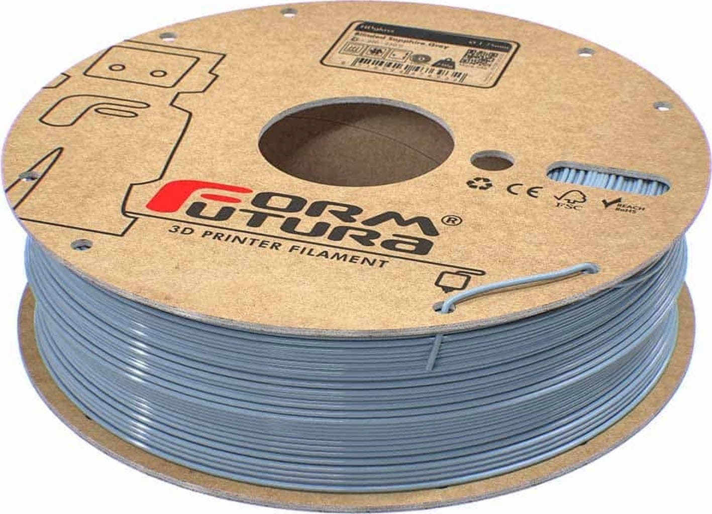 FormFutura  HDglass™ Blinded Sapphire Grey, 1,75 mm / 750 g    Einzigartiges PETG für undurchsichtige Modelle mit hoher Festigkeit