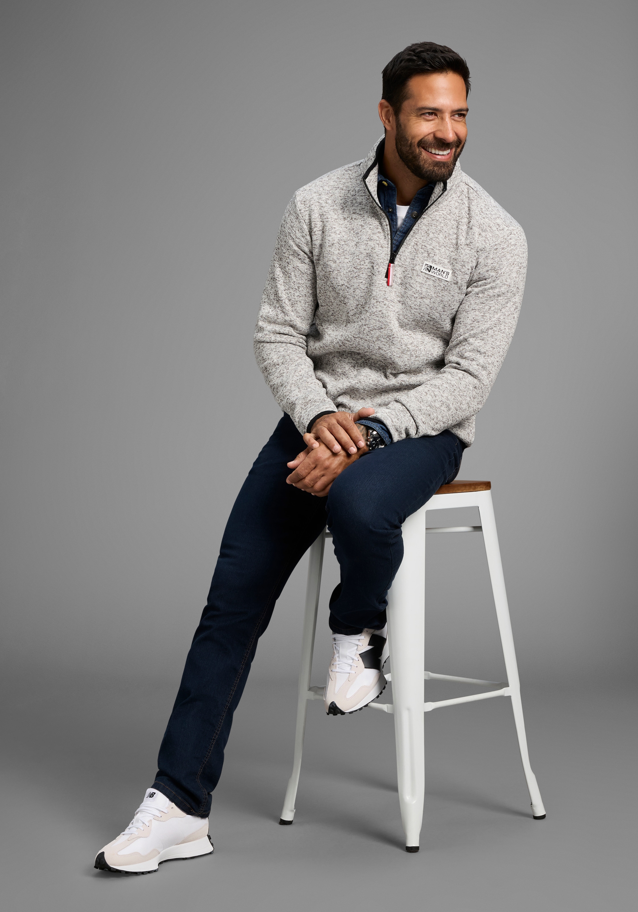 Man's World Fleecepullover , Freizeit Allrounder