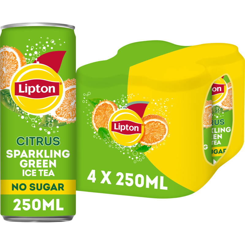 Lipton Ice tea green citrus sparkling 4-pack