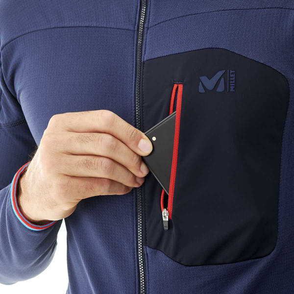 Veste polaire ski rando MILLET TRILOGY LIGHTGRID HOODIE SAPHIR