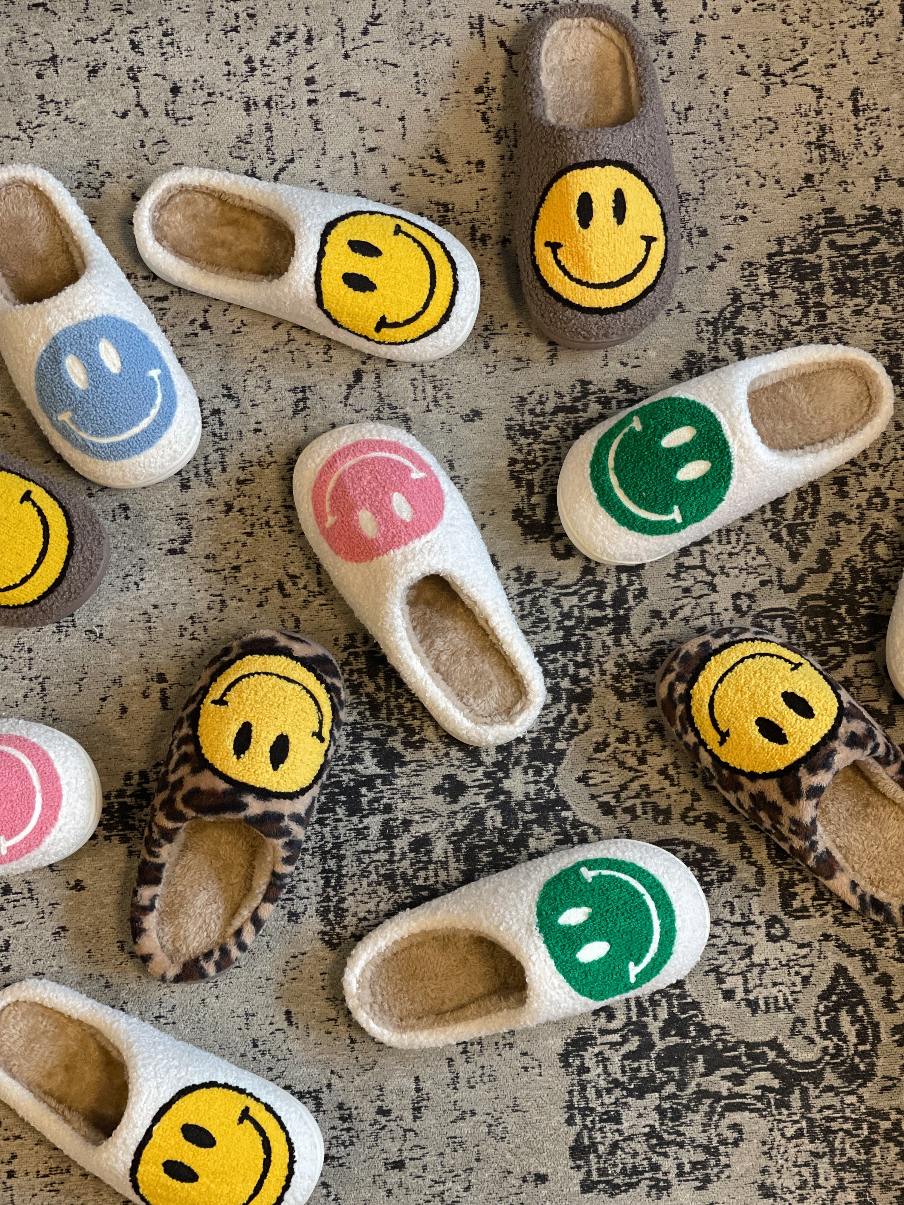 By Stær  Smiley Slippers - hvid/gul