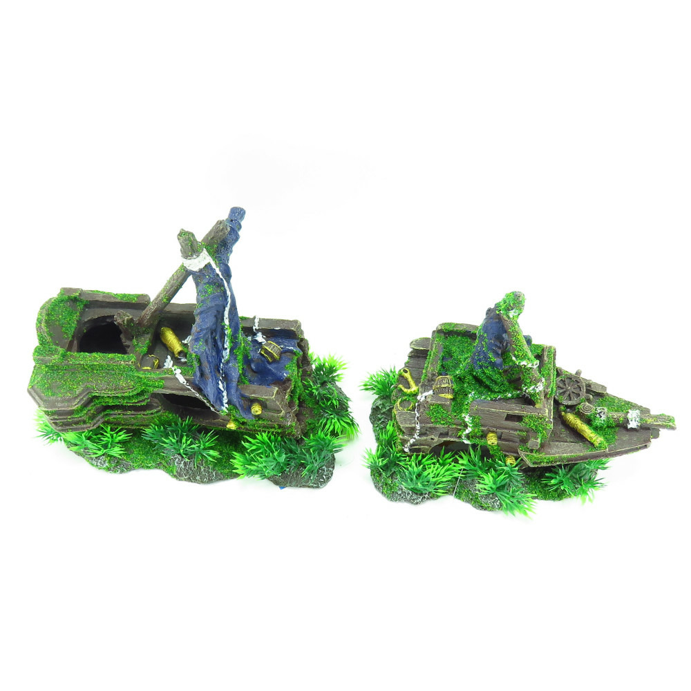 Moza, épave en 2 pieces, taille 43 x 11 x 21 cm, décoration aquarium.