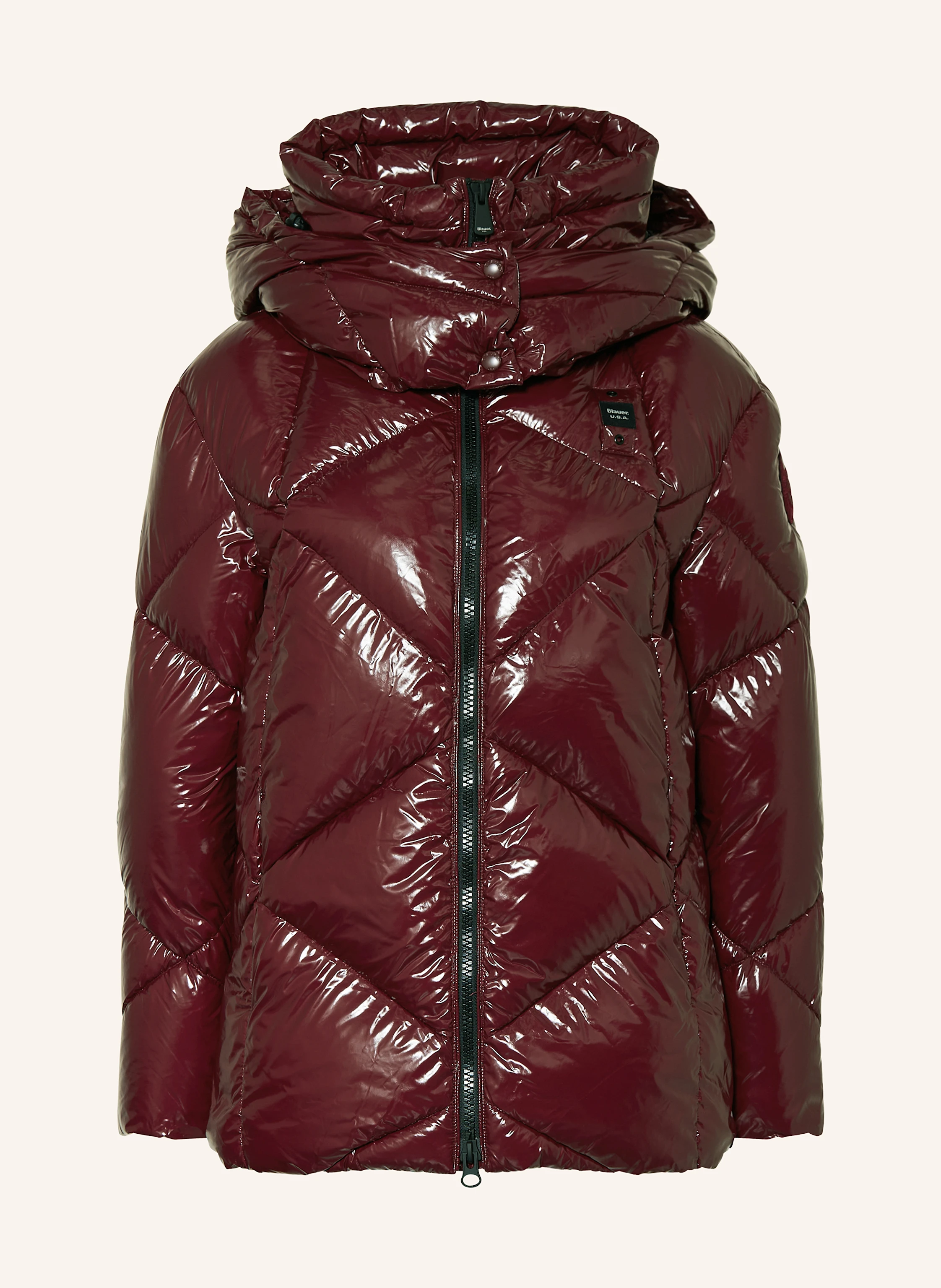 Blauer Steppjacke MALIA mit abnehmbarer Kapuze