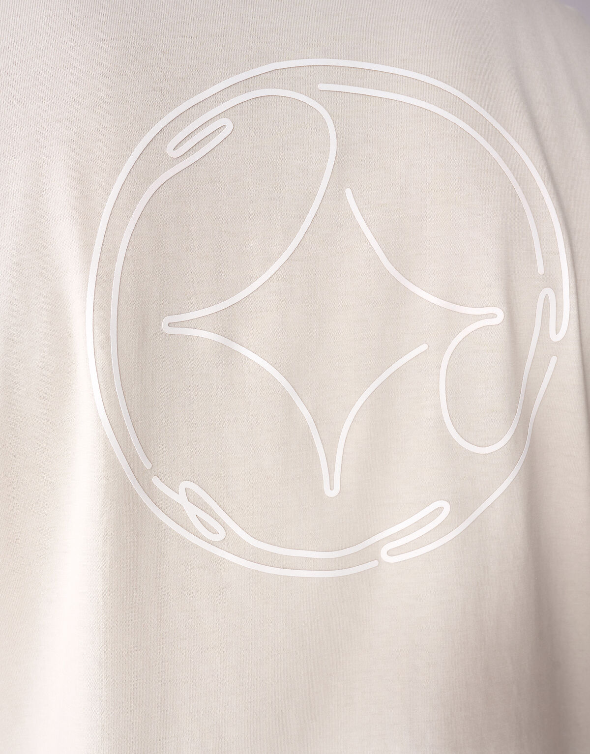 Line Artwork T-shirt Zand