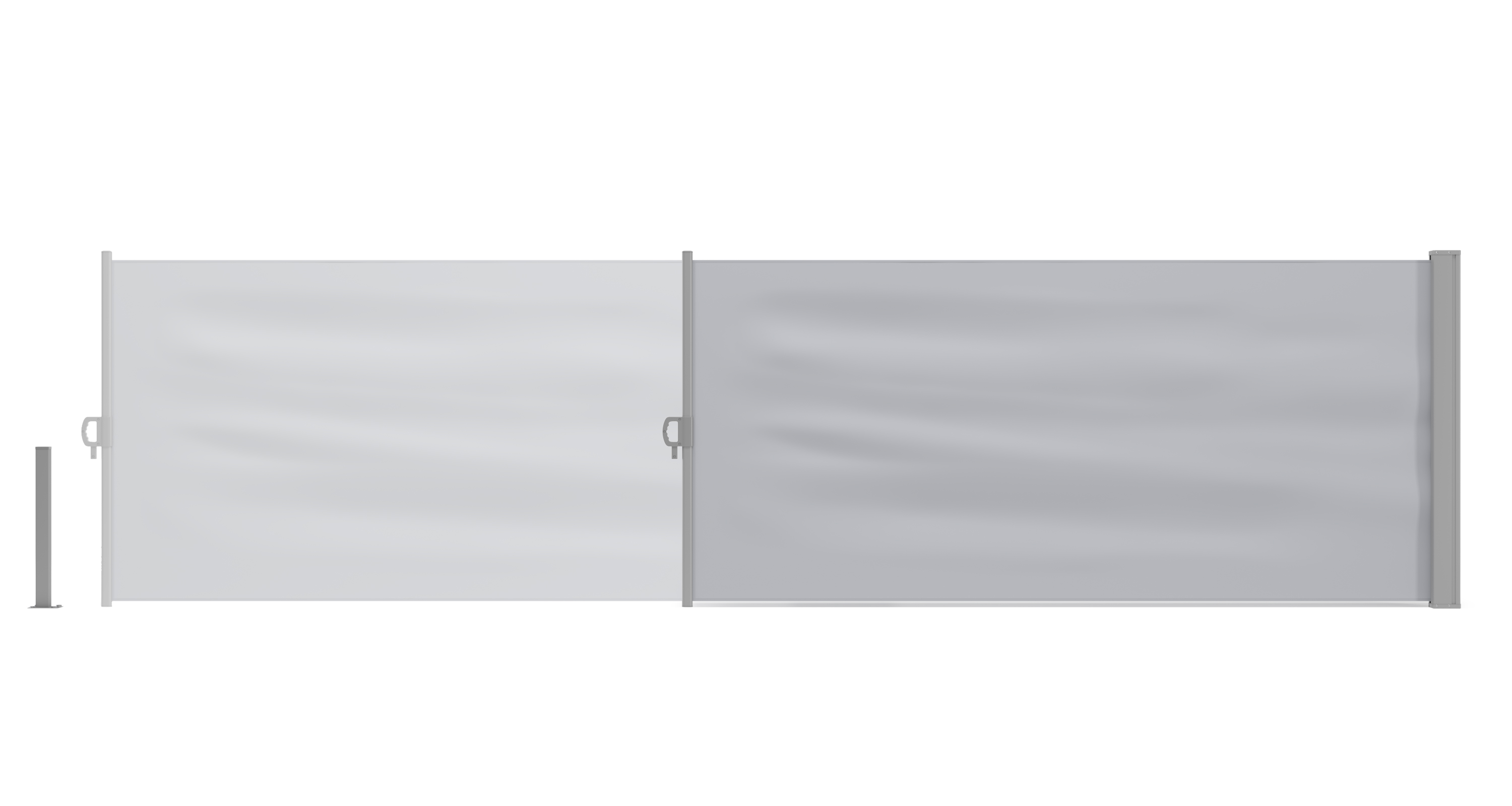 Seitenmarkise VIA 100 x 400 cm grau