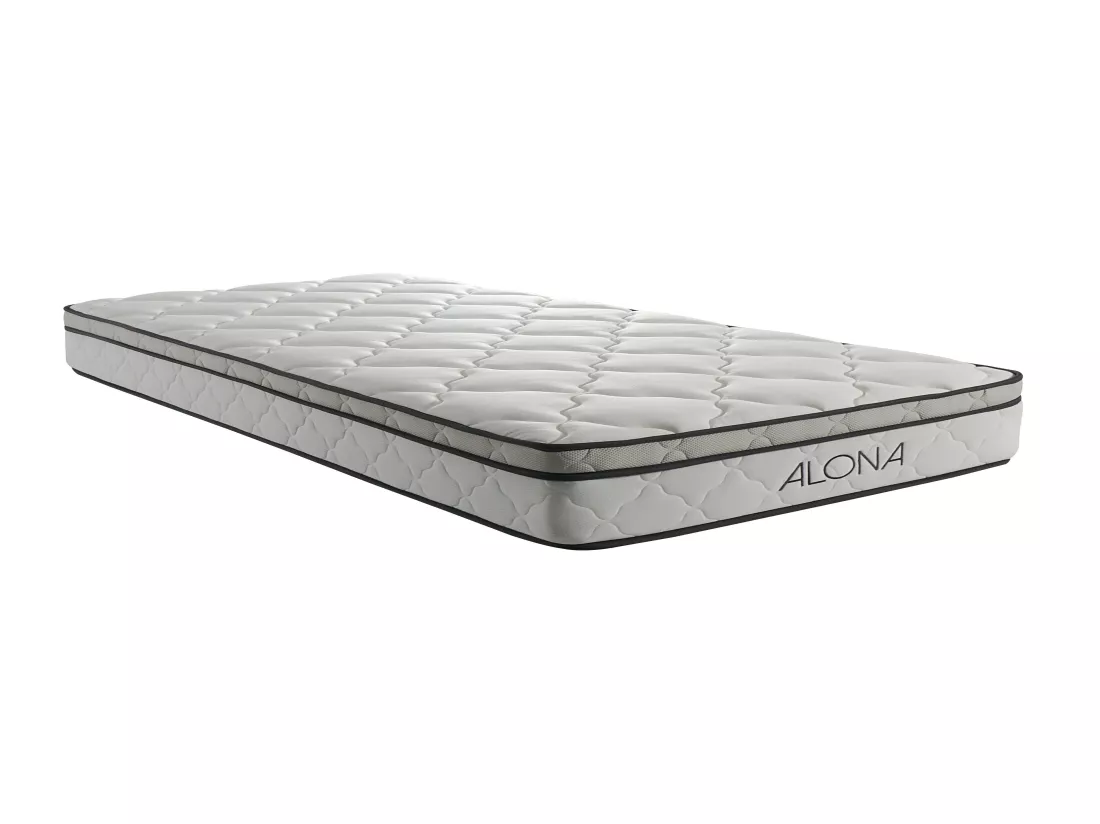 Matelas Alona Ressorts et Mémoire de Forme 140x190 cm 25,5 cm Accueil Moelleux Soutien Ferme 5 Zones