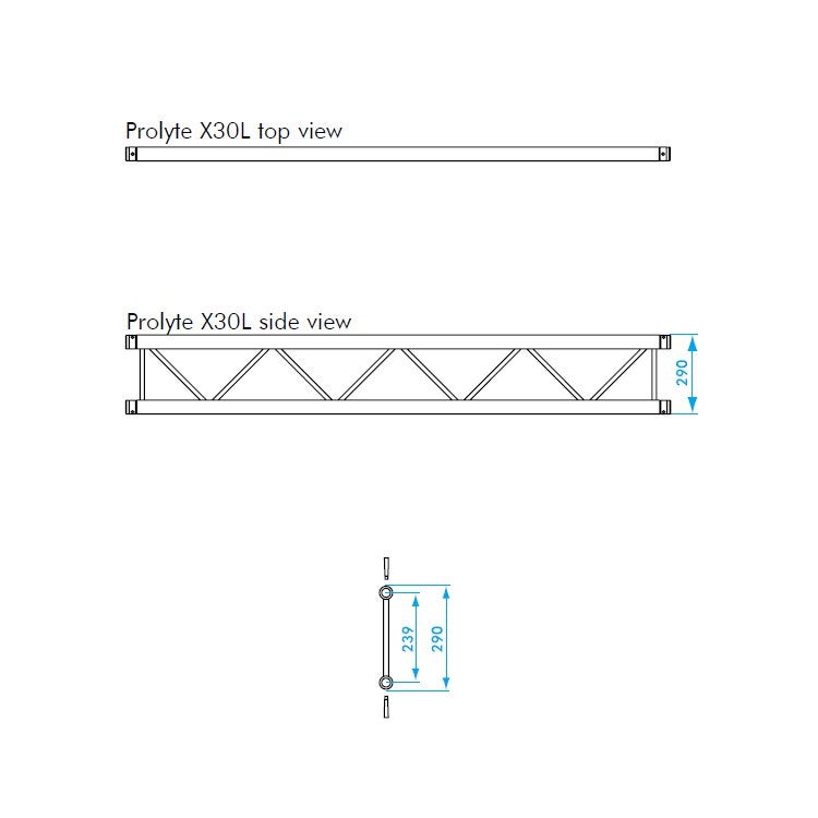 Prolyte X30L-L025 ladder truss 25 cm