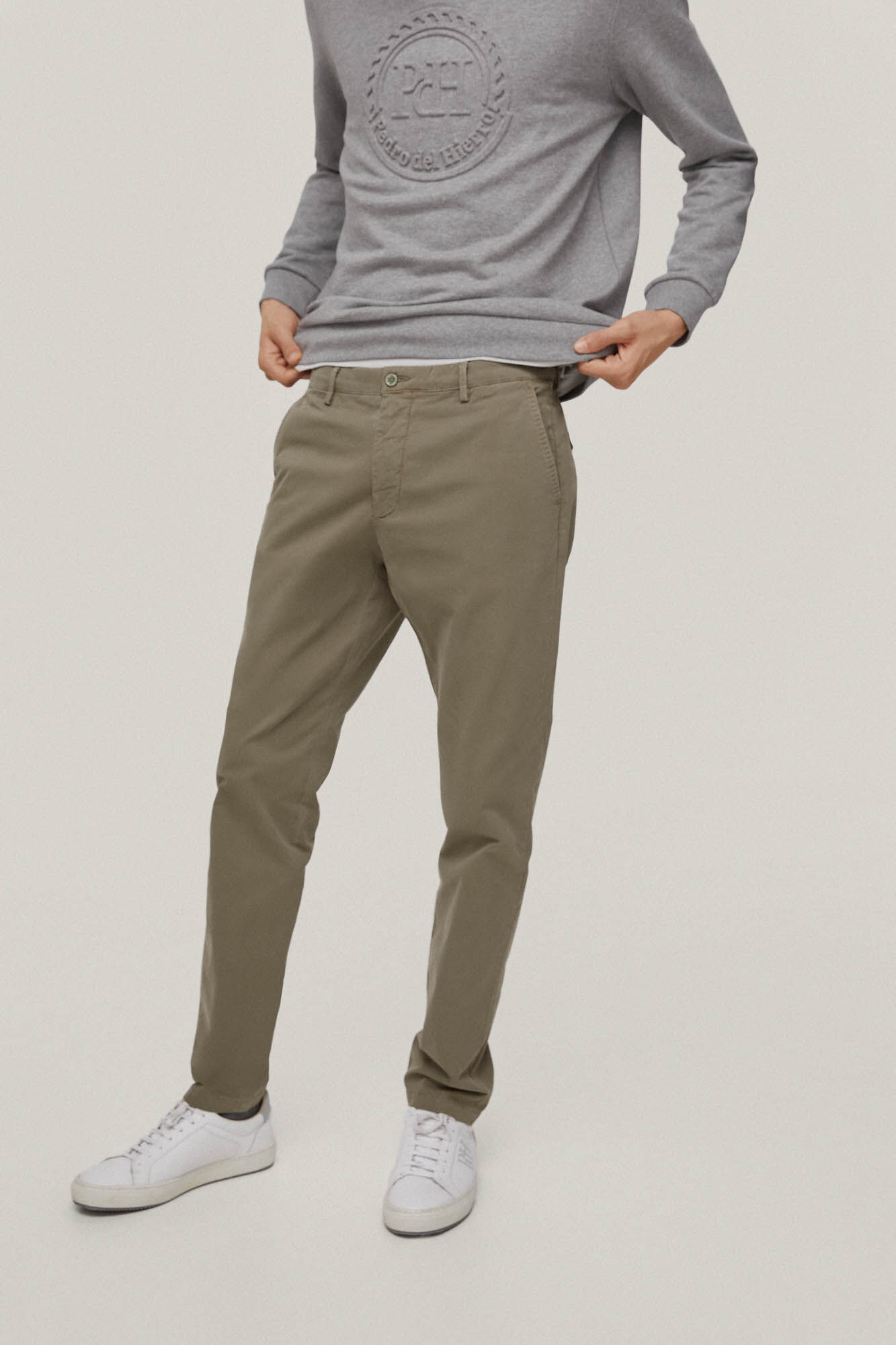 Calça chino premium slim fit flexível - Verde
