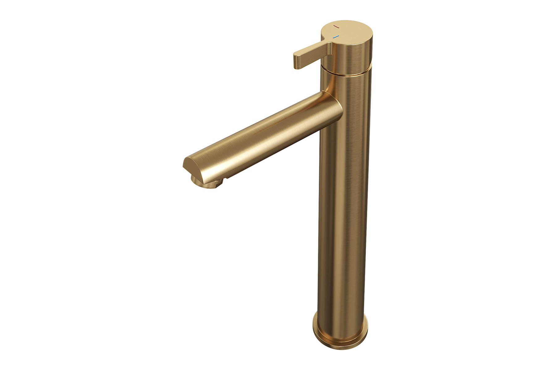 Brauer Gold Edition ColdStart verhoogde wastafelkraan energy-saving model E messing geborsteld PVD