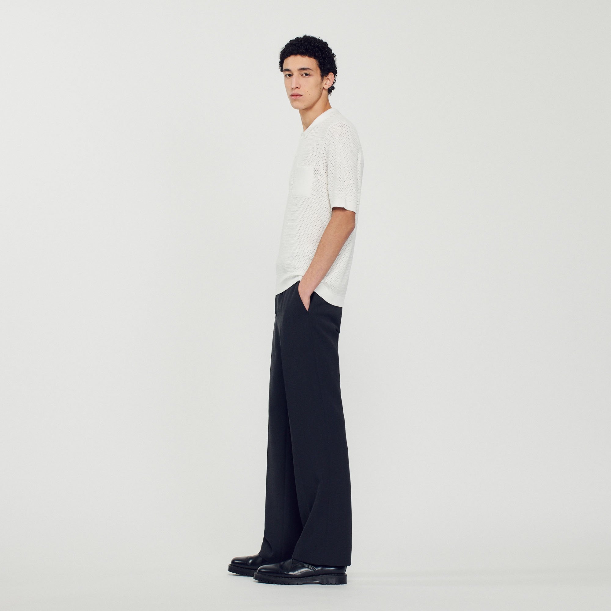 Pull polo manches courtes