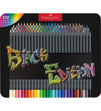 Faber-Castell Buntstifte - Dreieckig - Black Edition Tin Box