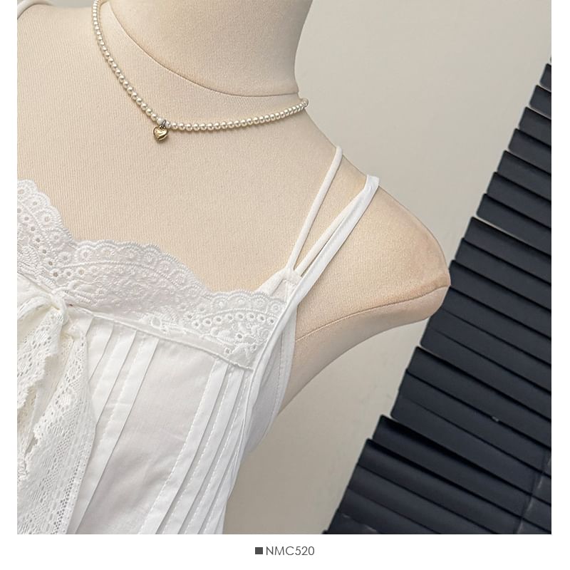 Lemongrass - Spaghettibandjes Cami-jurk met borduurwerk