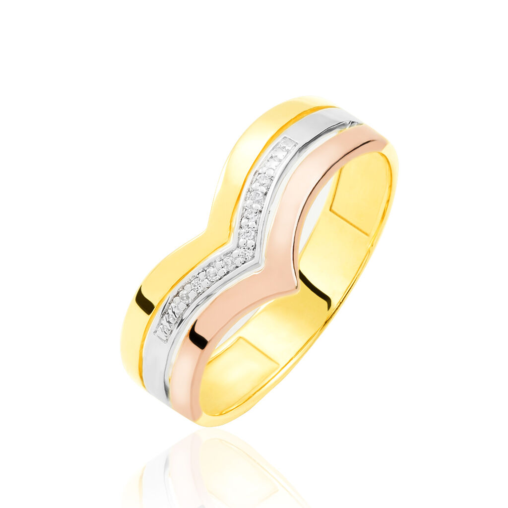 Bague Alix Or Tricolore Diamant