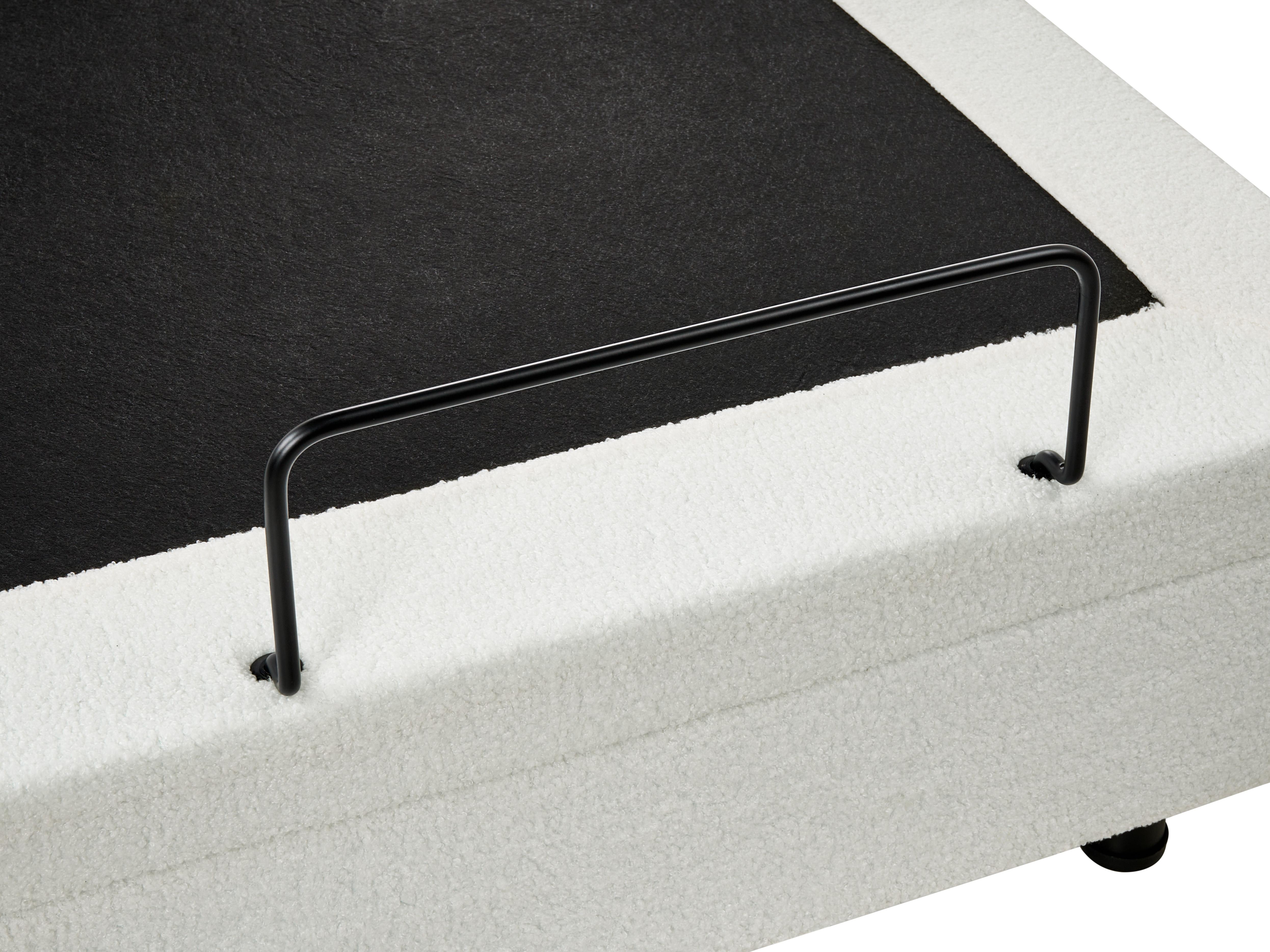 Verstelbaar bed Bouclé DUKE 180 x 200 cm Gebroken wit