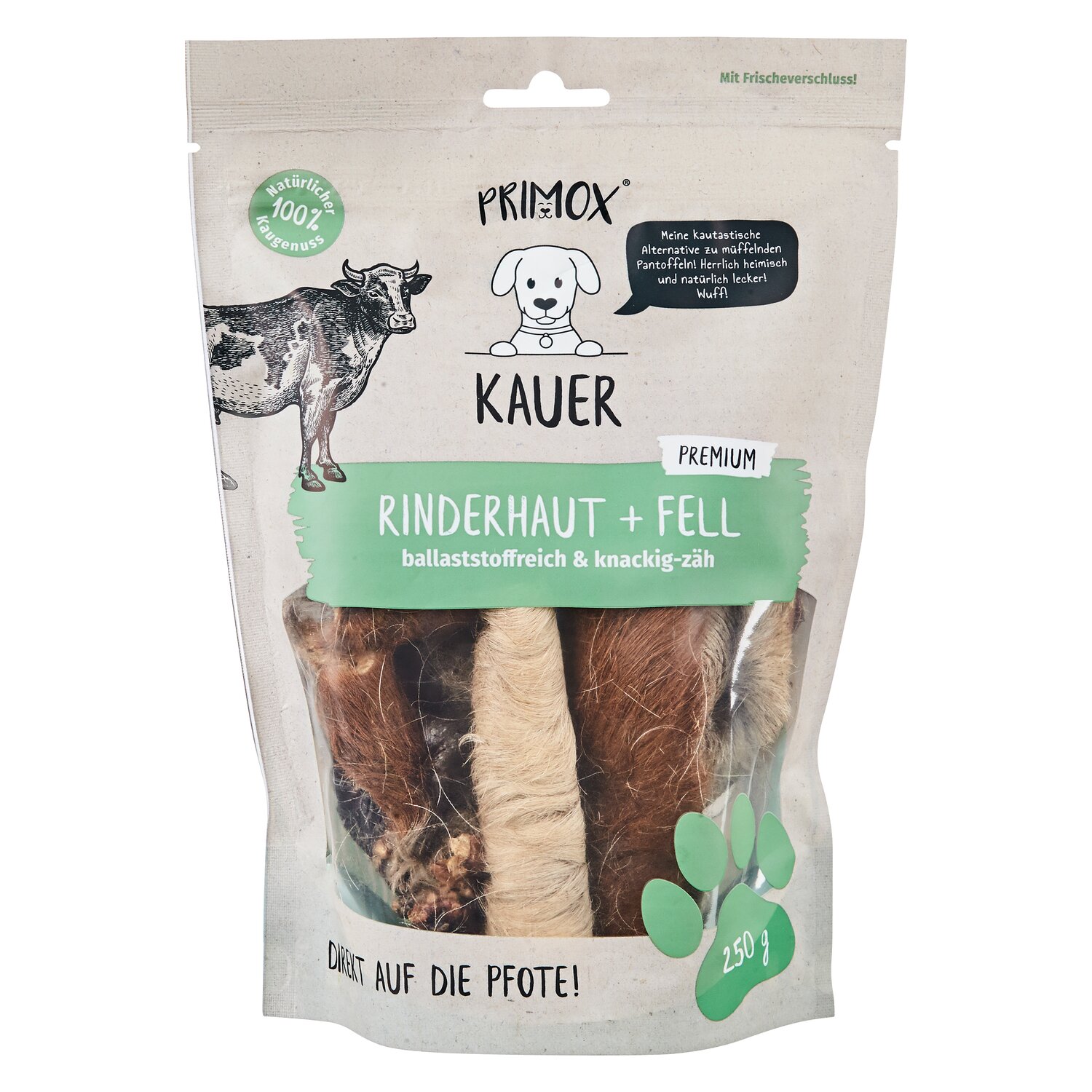 PRIMOX Rinderhaut mit Fell  - 250 g