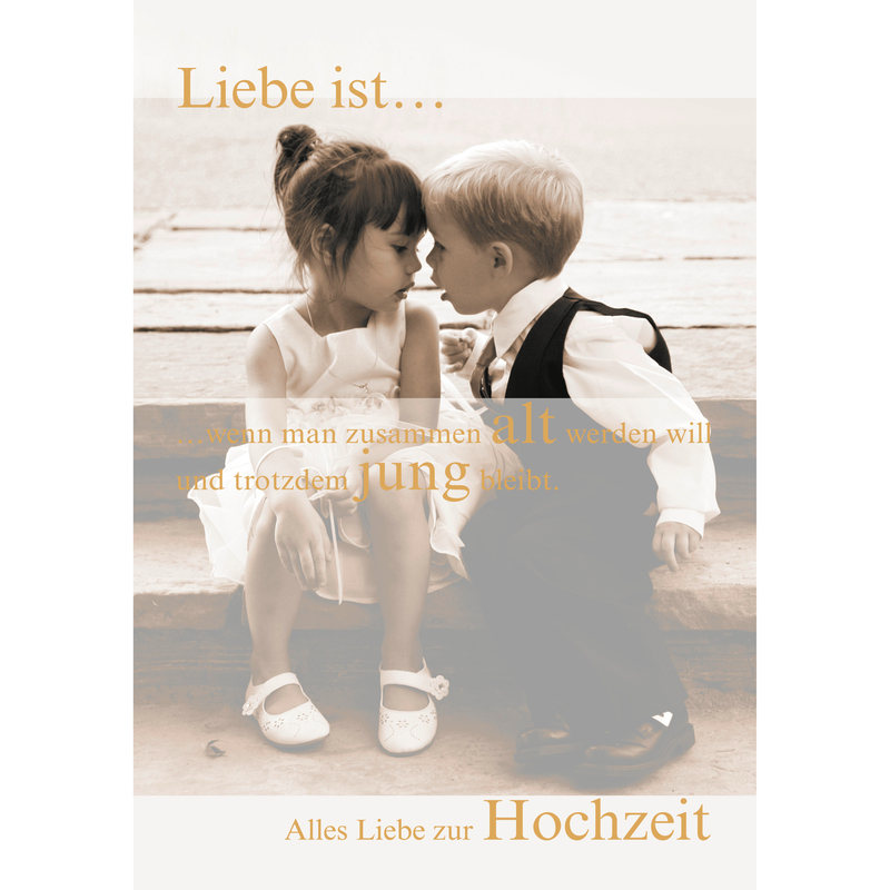 ABC Hochzeitskarte, 21 x 29.7 cm, Kinder Brautpaar