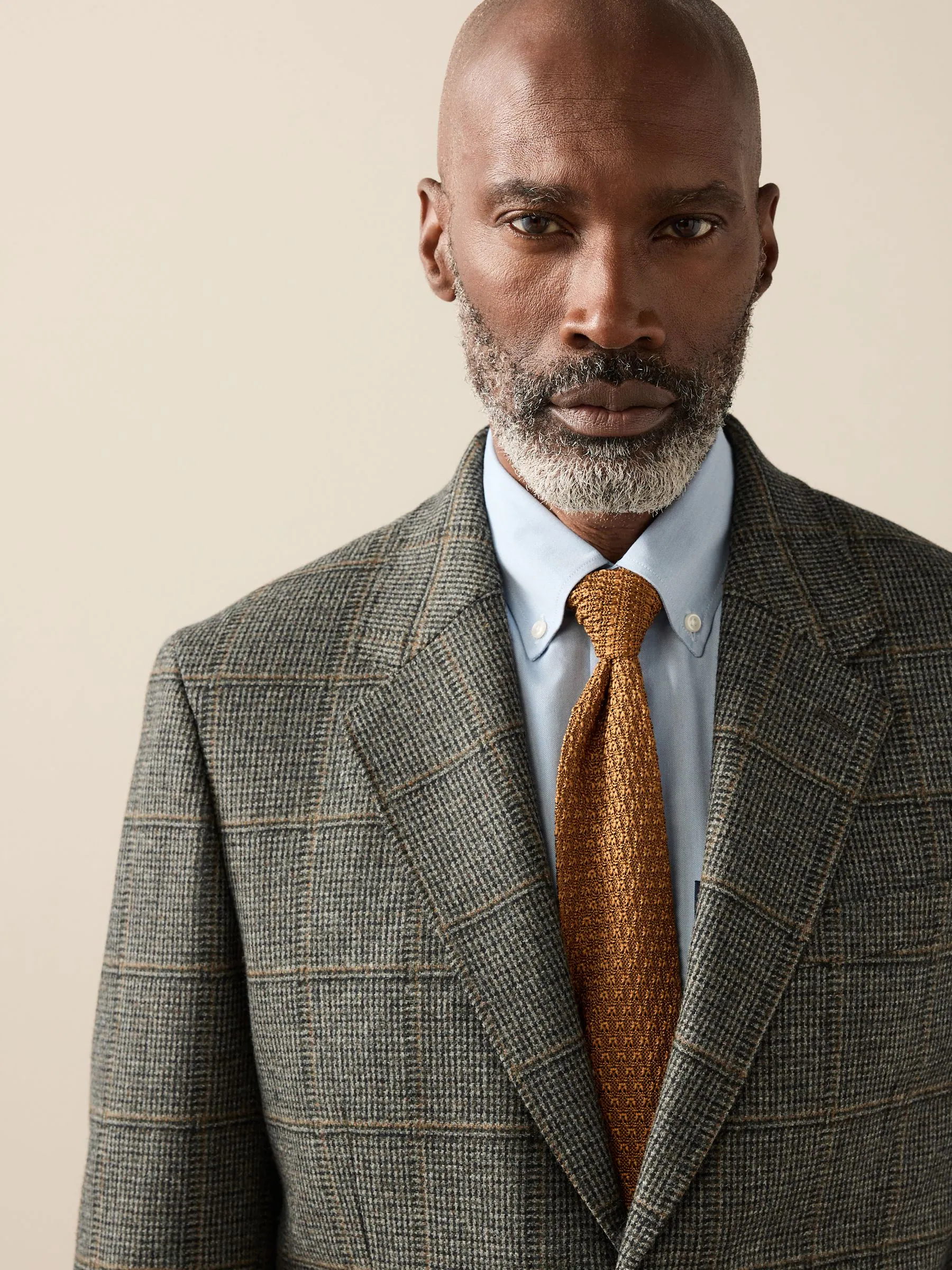Groen - Regular Fit Signature Abraham Moon 100% Wool Tweed Check Suit Jacket