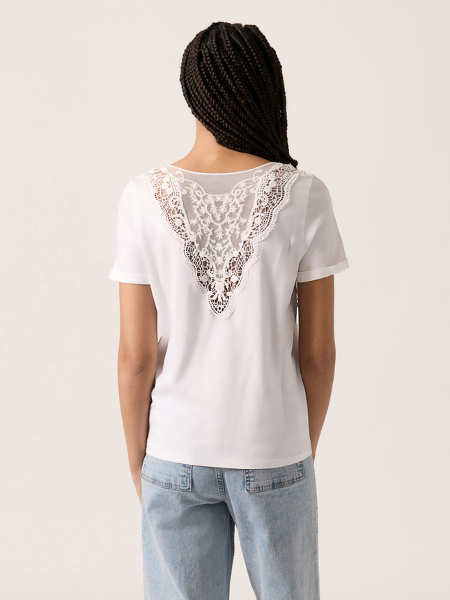 T-shirt dos dentelle