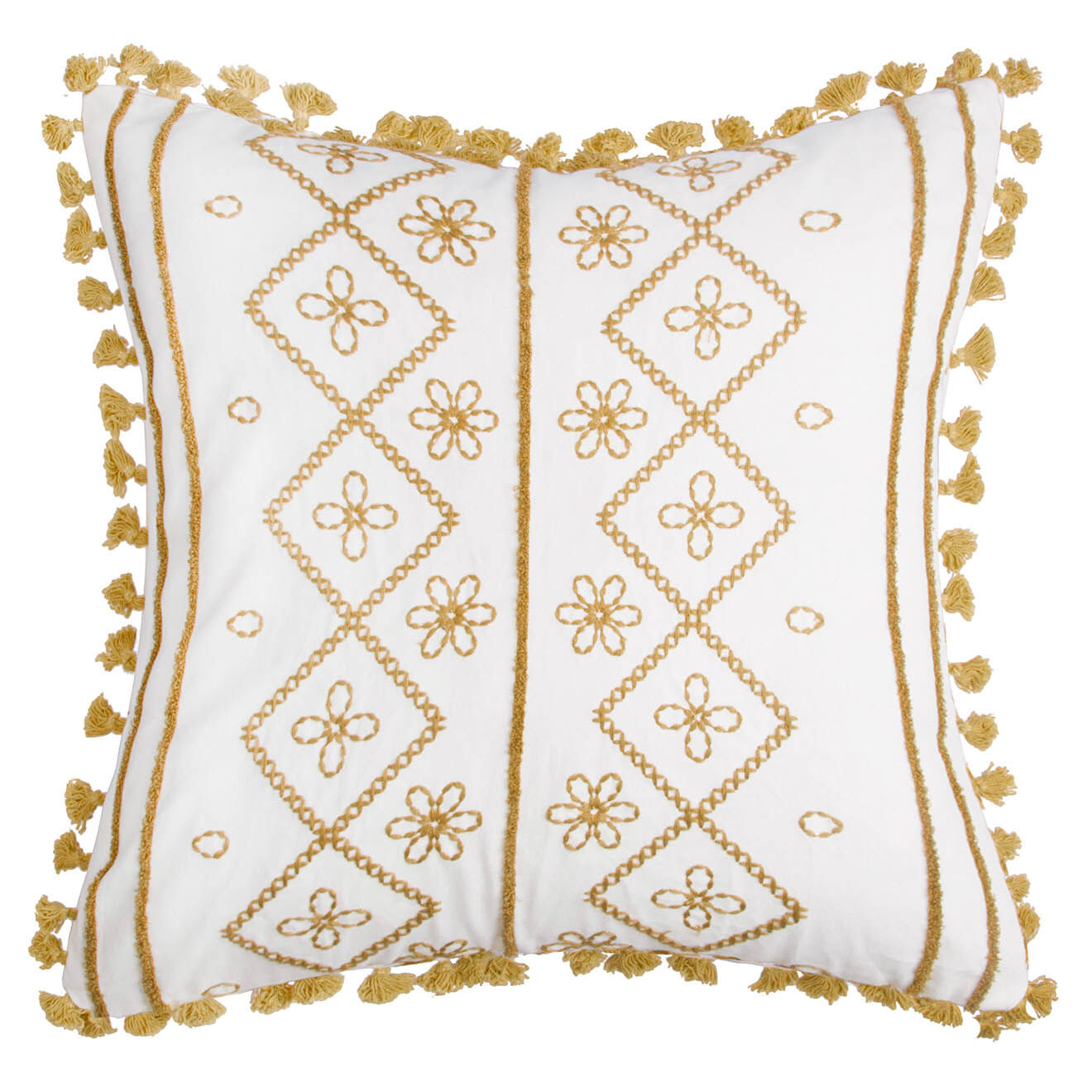 Febronie Housse de coussin Tanger jaune - 50x50 cm