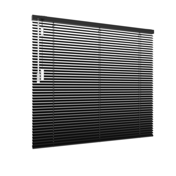 Aluminium Jaloezie Draaikiepraam kunststof of aluminium 5006 mat zwart 16MM