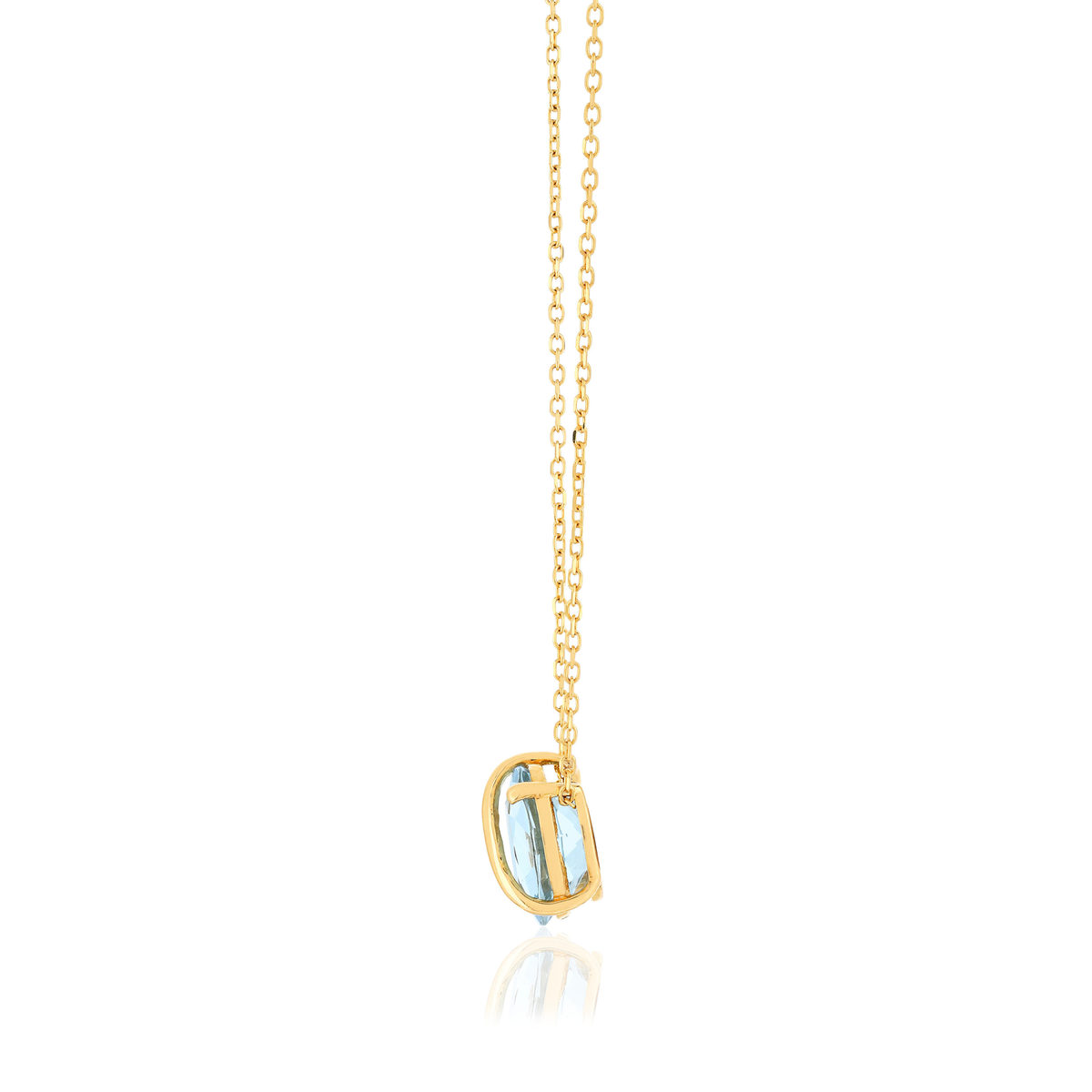 Collier or jaune 375 topaze 42 cm