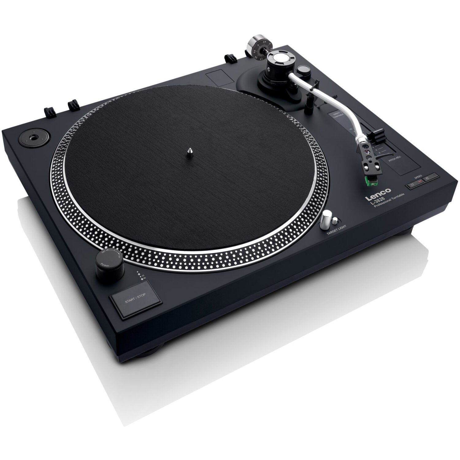 Lenco L-3828BK DJ-draaitafel met USB encoding