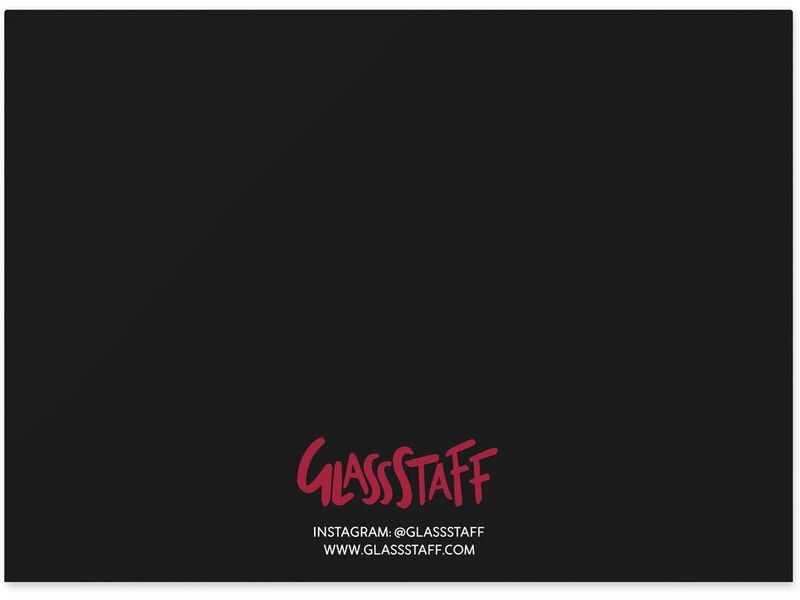 Glass Staff Grusskarte Not A Mimic Schwarz Grusskarte von RPG-Fans für RPG-Fans