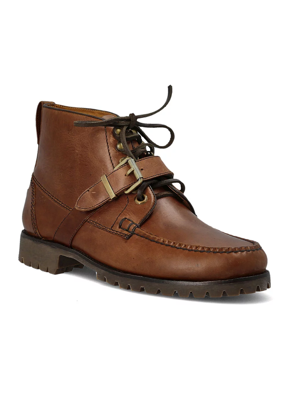 LUG BELT BOOT CUIR MARRON