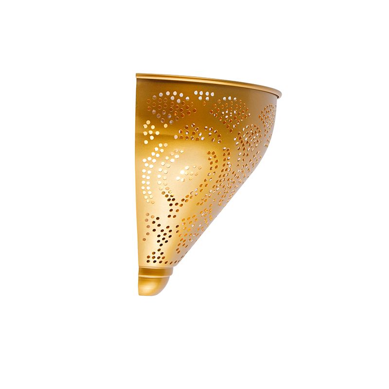 Oosterse wandlamp goud met lichteffect - Zayn