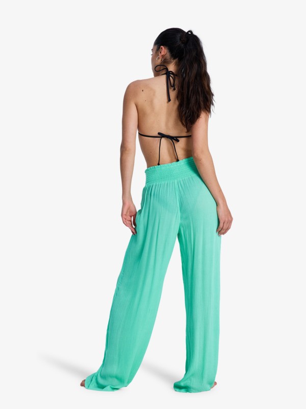 Along The Sunset Pantalon léger Vert Femme