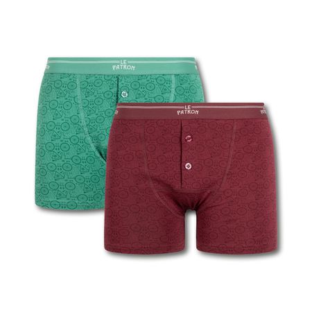 BICYCLES Boxershorts, Set 2-farbig  mint, red  M