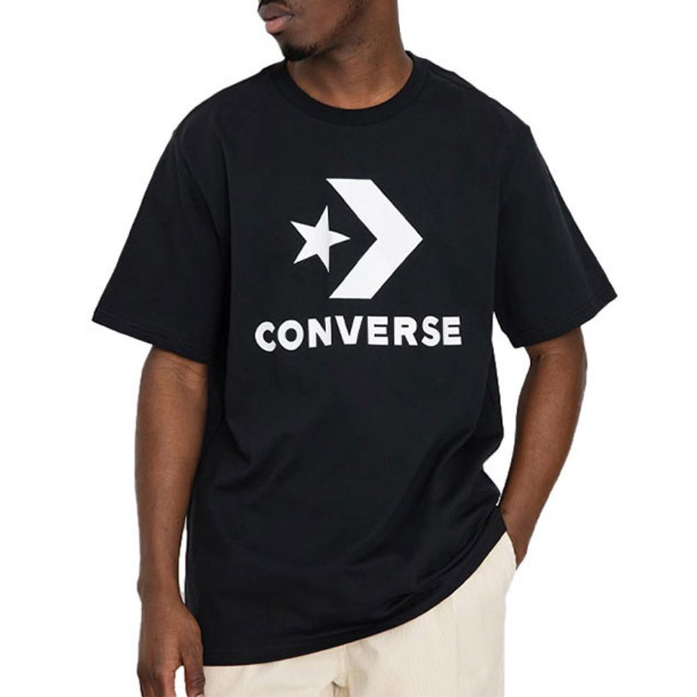 Converse T-shirt Noir Homme Converse Center Star Chev