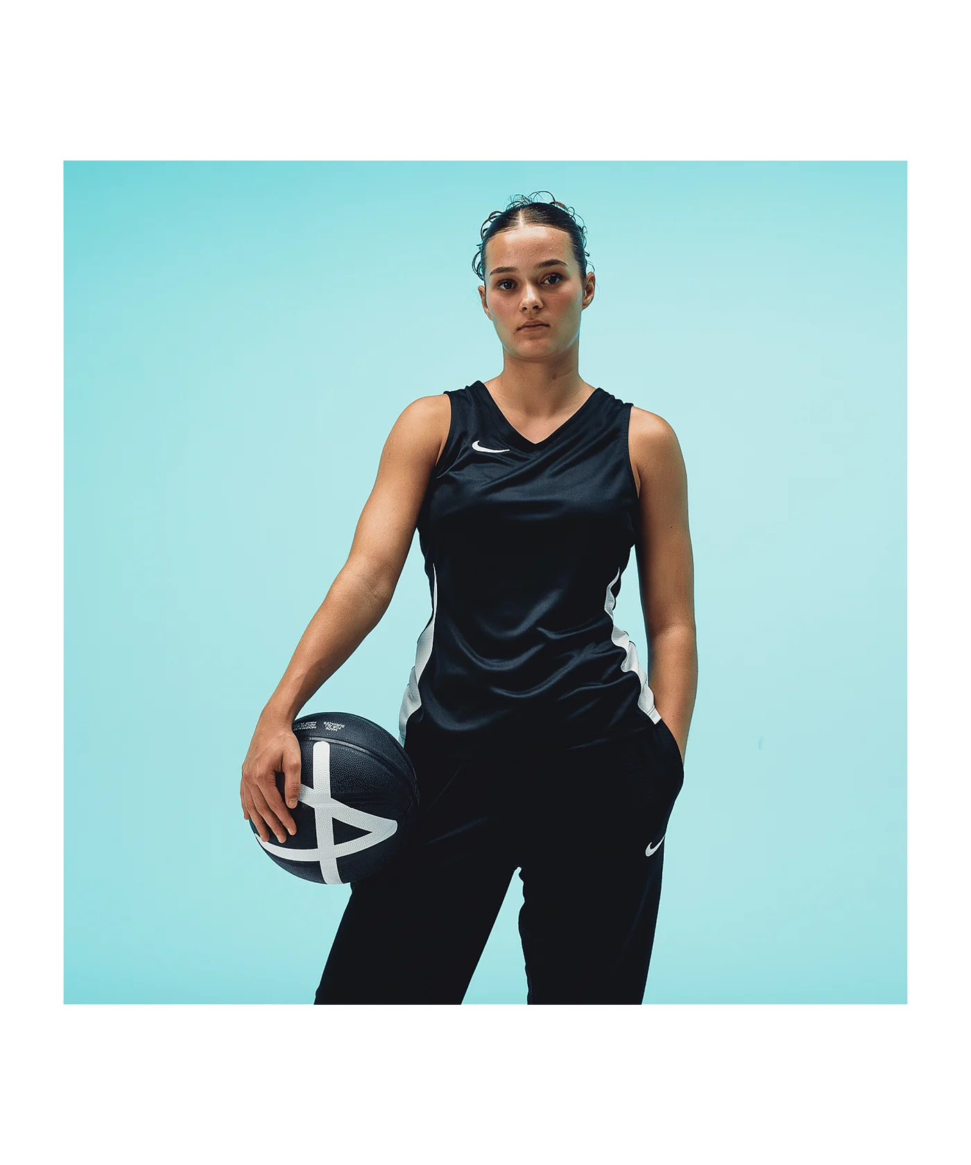 Nike Team Basketball Stock Trikot Damen Schwarz F010