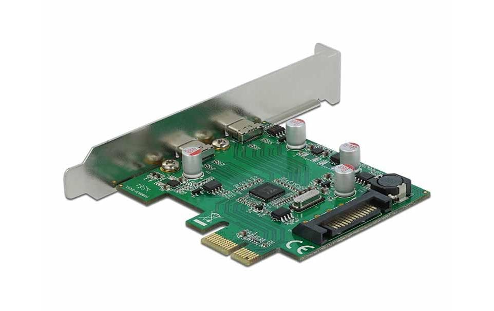PCI-Express-Karte 90493 USB-C - 2 Port, LP2 x SuperSpeed USB 3.2 Gen1, 1 x SATA Strom