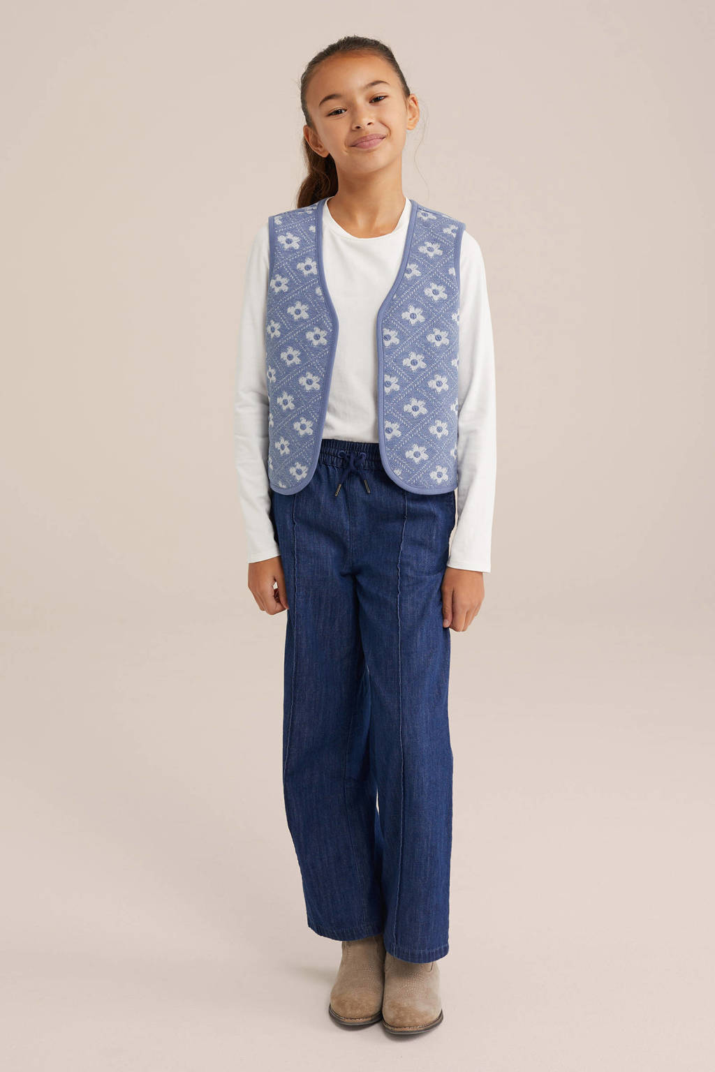 WE Fashion gilet blauw
