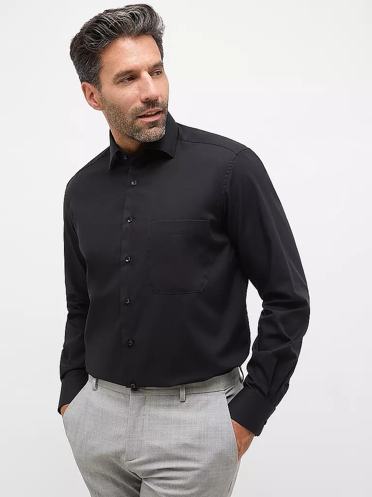 ETERNA Hemd Comfort Fit schwarz