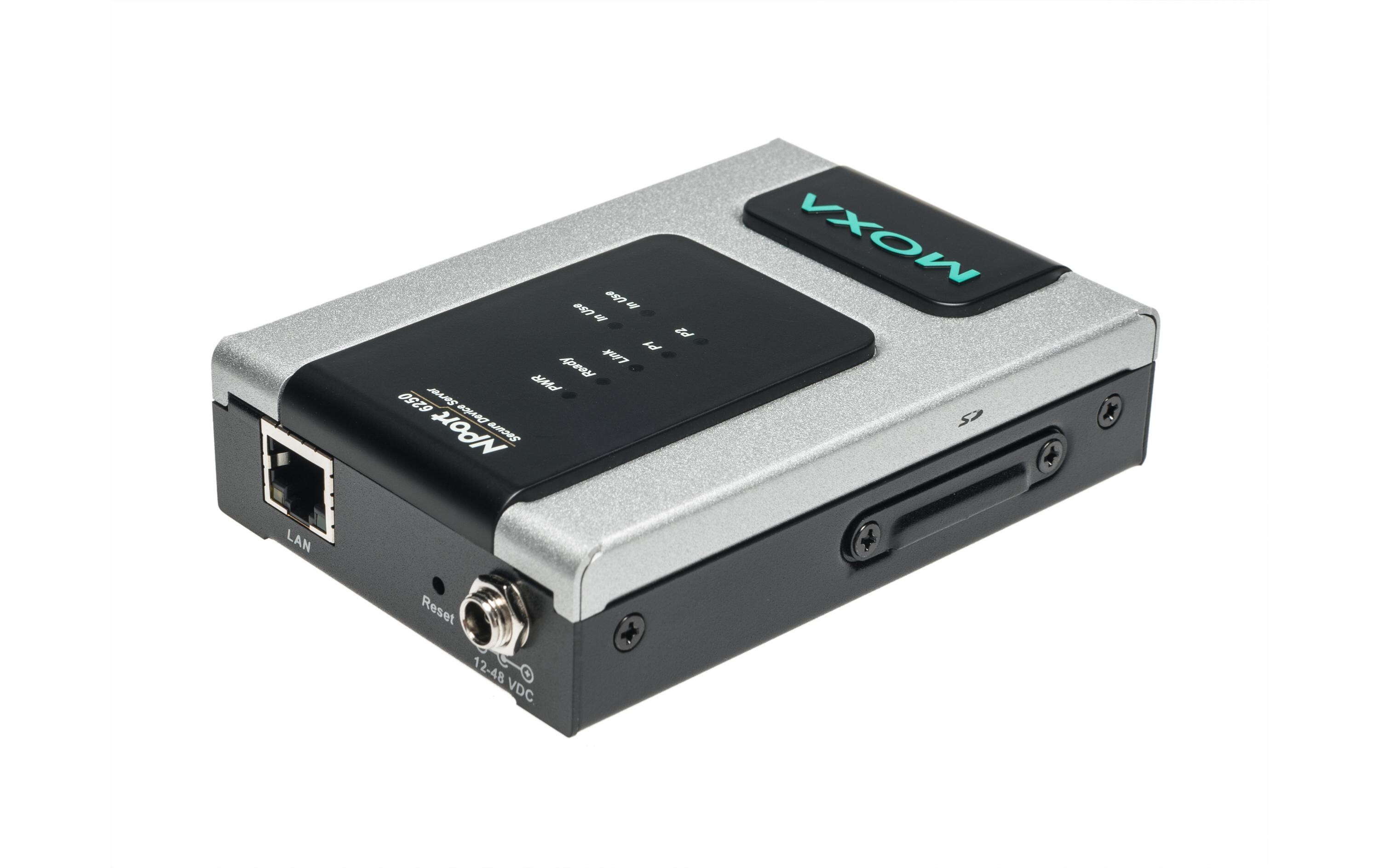 Serieller Geräteserver NPort 6250<br>Secure Terminal-Server mit zwei Ports, RS-232/422/485