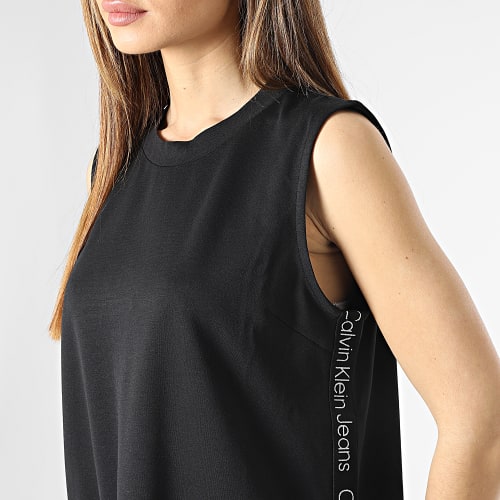 Robe Débardeur A Bandes Femme 0758 Noir