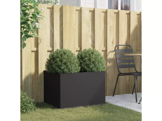 Jardinière noir 62x47x46 cm acier laminé à froid