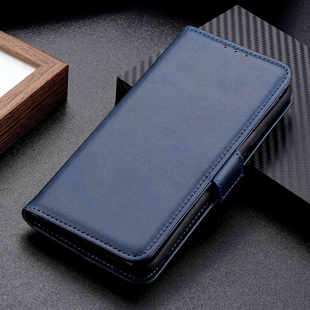 Samsung Galaxy S23 Ultra 5G Vintage Leder Tasche Flip Cover Fashion Design - Dunkelblau