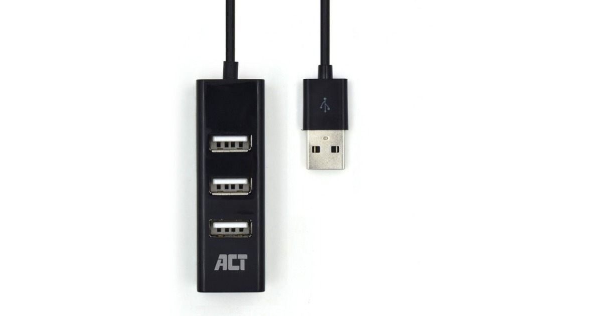 ACT ConnectivityUSB Hub mini 4 port usb-hub  (Zwart)