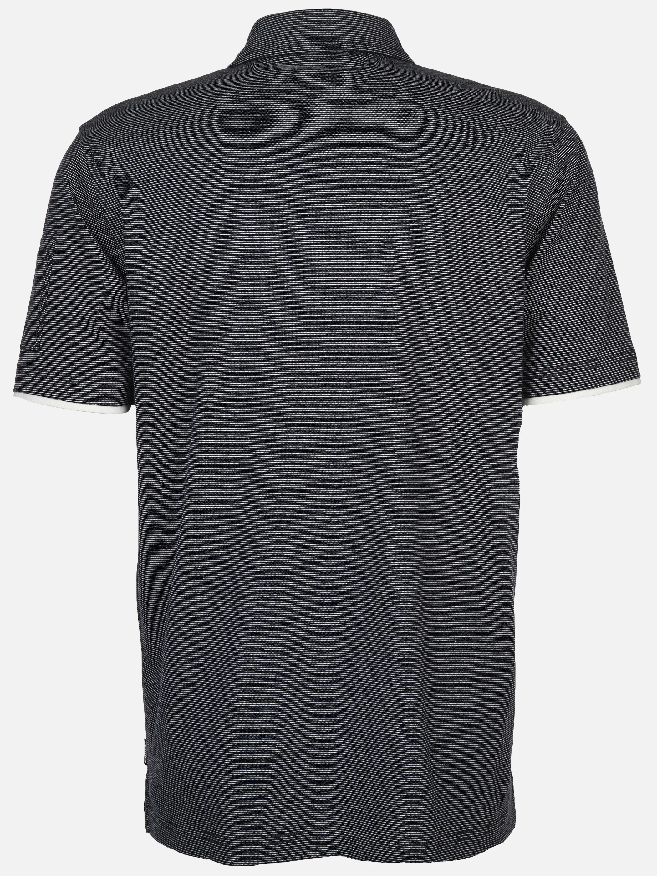 Herren Poloshirtmit feinen Linien durchzogen