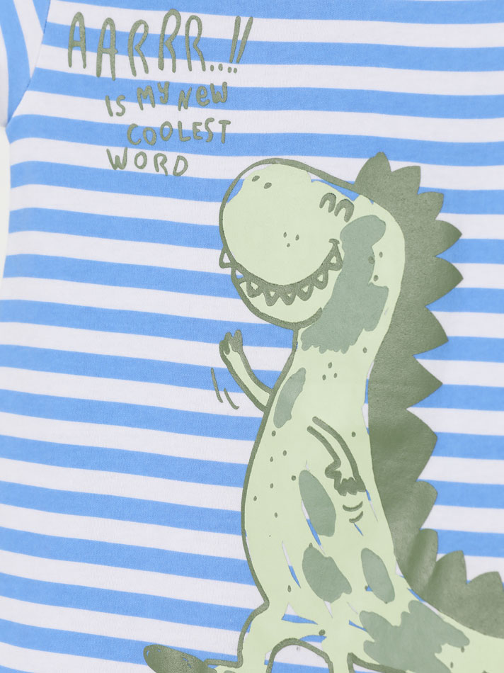 Pijama estampado - Índigo lavado