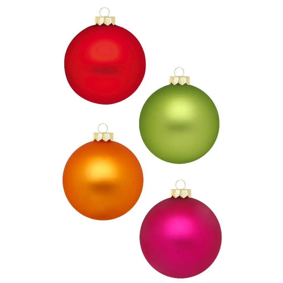 Inge Christmas Kerstballen - 12x - gekleurd - 8 cm - glas