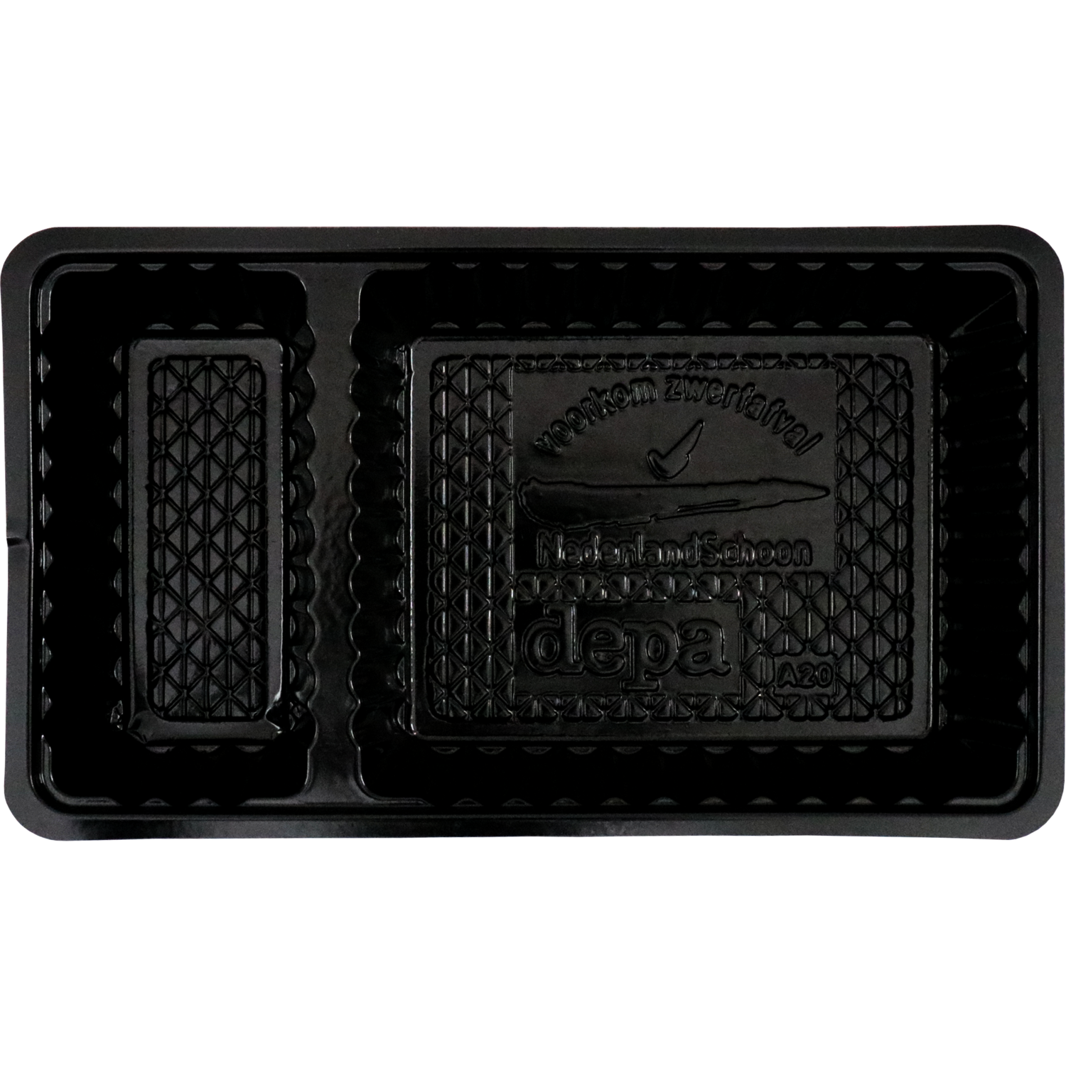 Bak, PS, A20, snackbak, 204x120x36mm, zwart