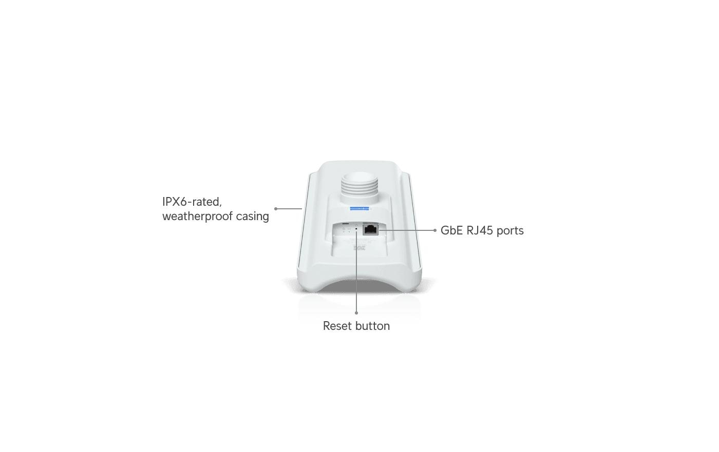 WLAN-Bridge Device Bridge Pro Sector<br>5-GHz-Punkt-zu-Mehrpunkt-Zugangspunkt, der drahtlos 40+ Device Bridge Pro-Clients über eine Entfernung von 5+ km verbindet