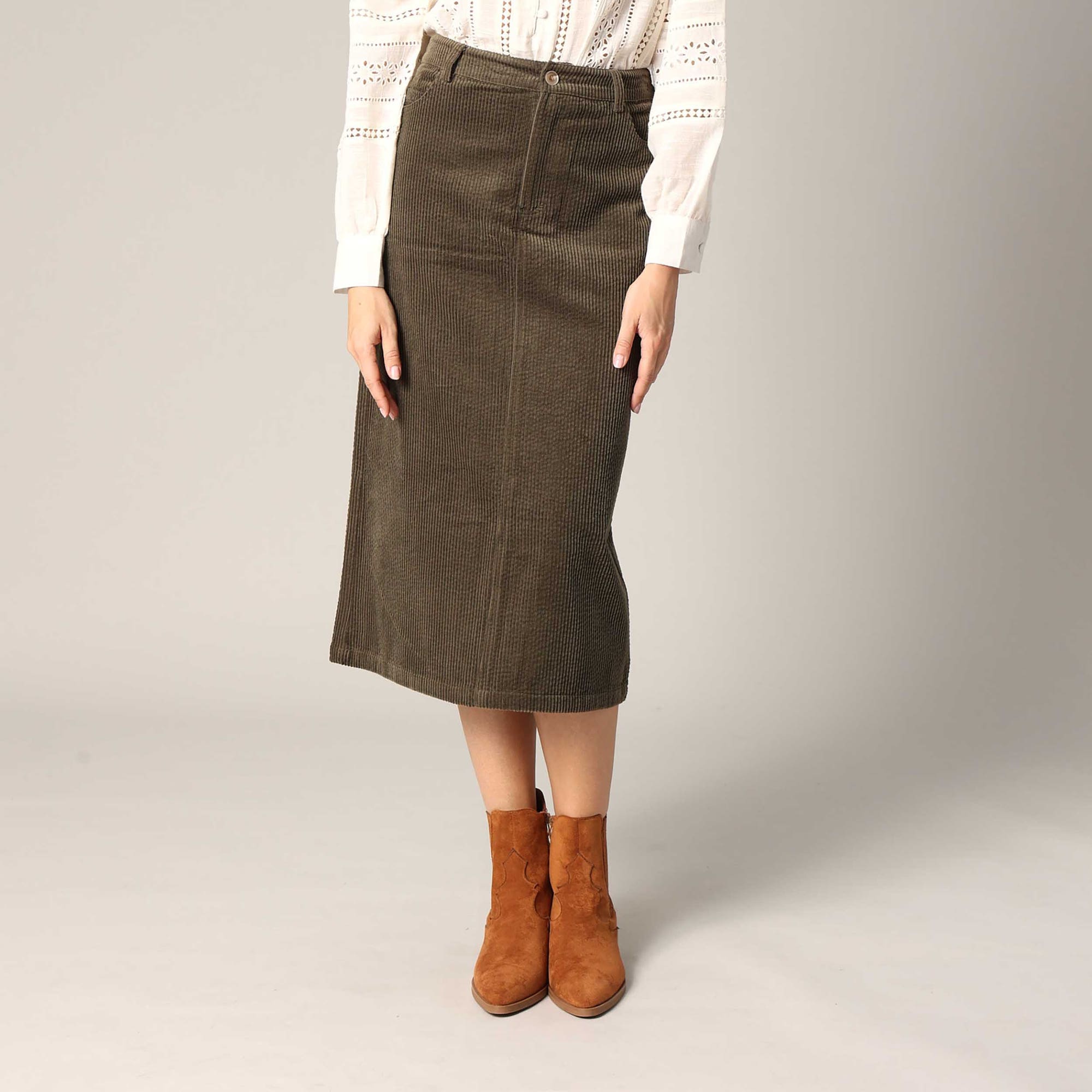 Jupe Femme kaki