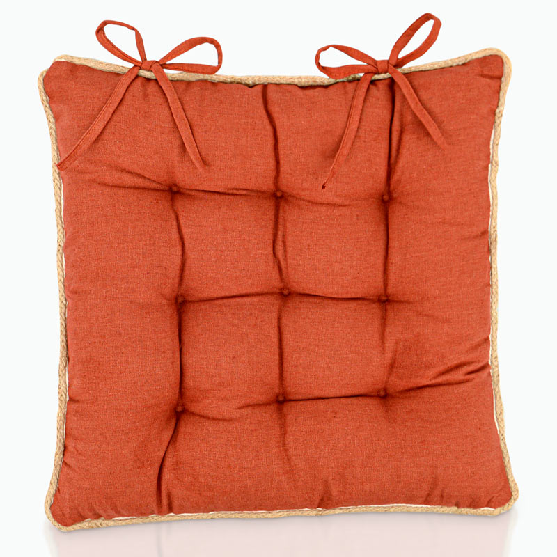 Dessus de chaise 'Tahlia' jute terracotta