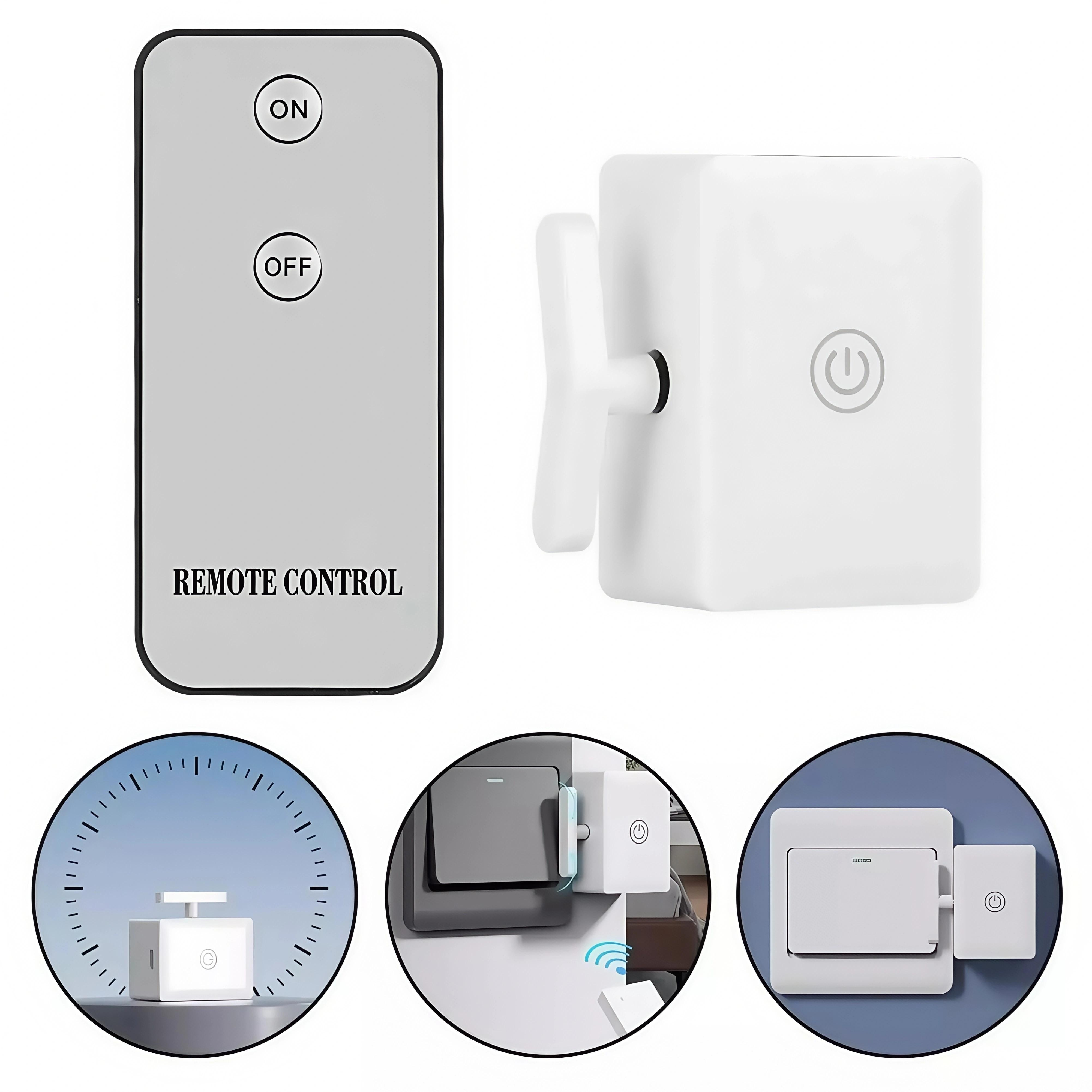 Wireless Lichtschalter Switch Controller / Kabelloser Fernbedienungsschalter Plug & Play - Weiss